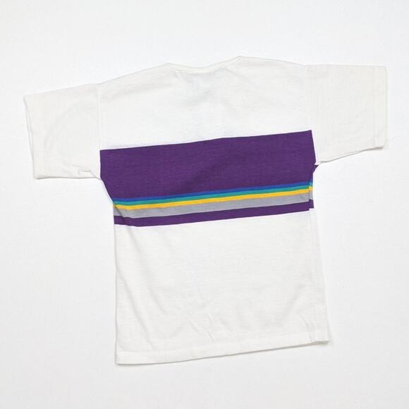 Vintage Billy the Kid T-Shirt Boys Size 7 White Stripe Tee - Picture 3 of 4